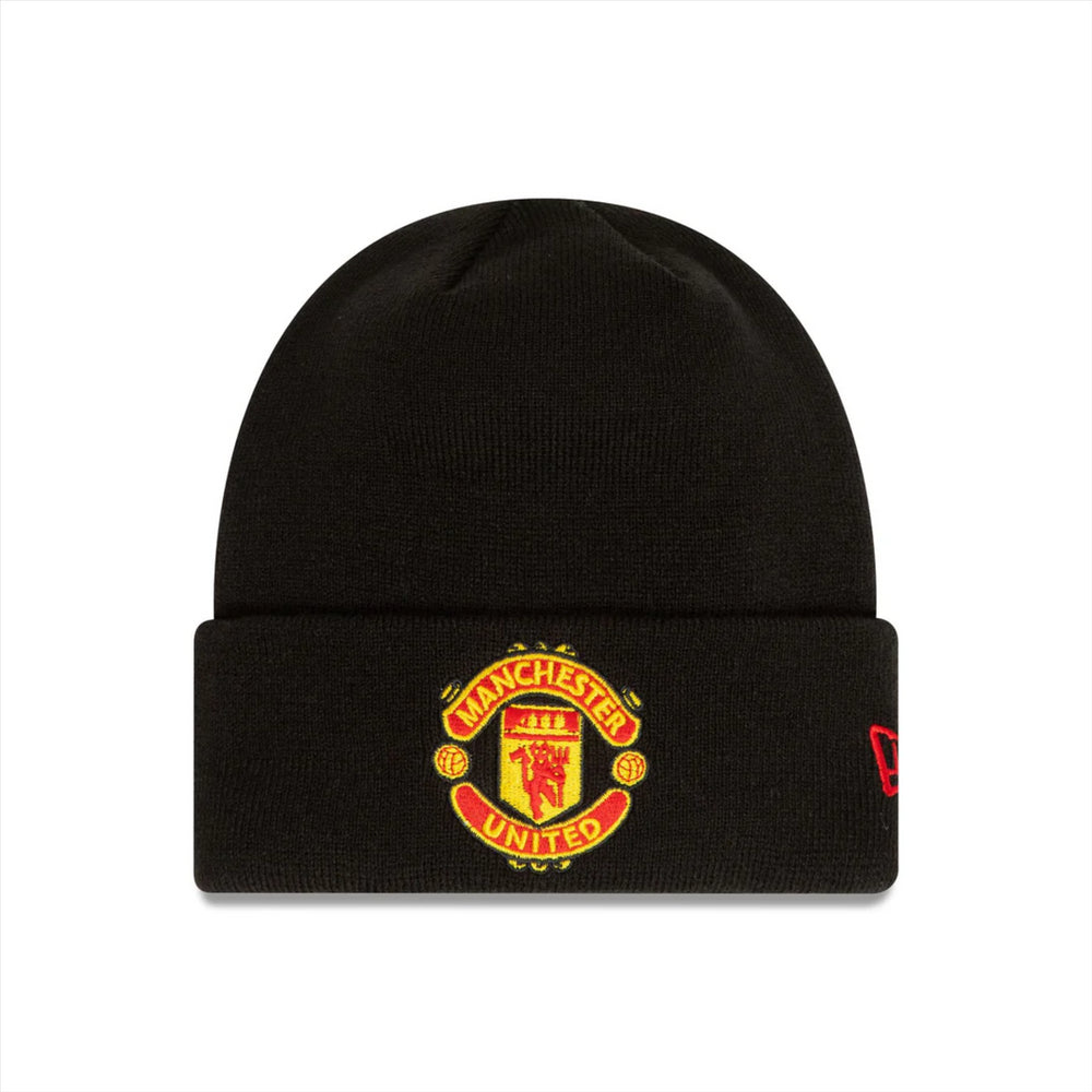 Manchester United FC New Era Core Cuff Beanie Hat | Black
