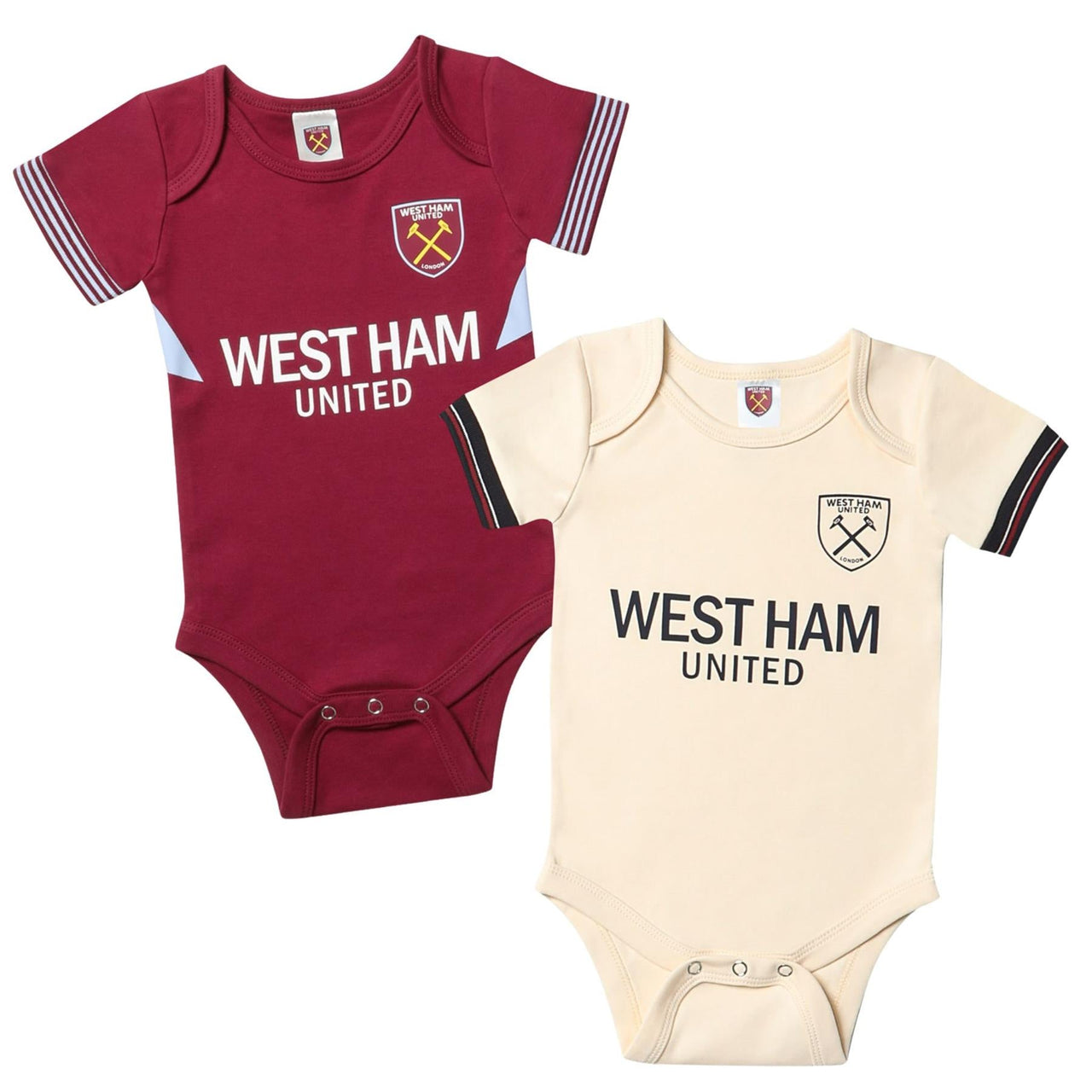 West Ham United FC Baby Kit 2 Pack Bodysuits | 2025/26