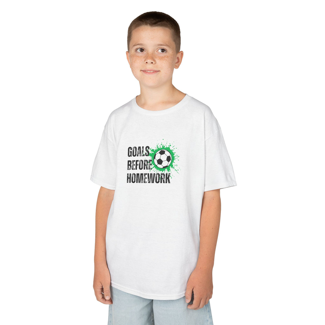 Goals Before Homework Junior T-Shirt | Green
