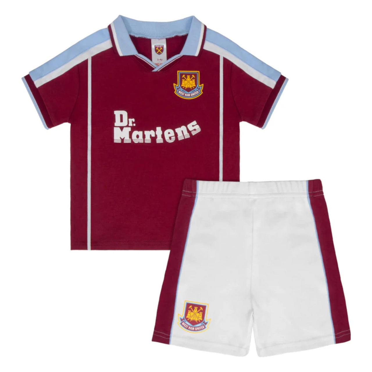 West Ham United FC Baby Retro 2000 T-Shirt & Shorts Set | 2025/26