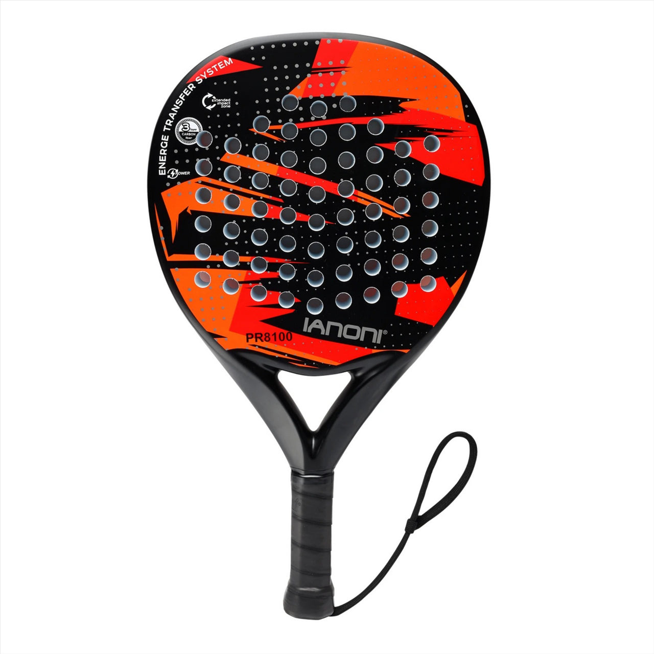 Ianoni PR8100 Carbon Fibre PADEL RACKET - Red