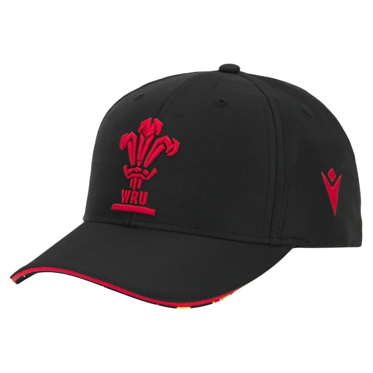 Macron Wales Rugby Baseball Cap | Black | 2025/26 | Adult