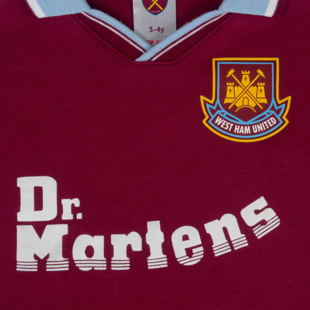 West Ham United FC Baby Retro 2000 T-Shirt & Shorts Set | 2025/26