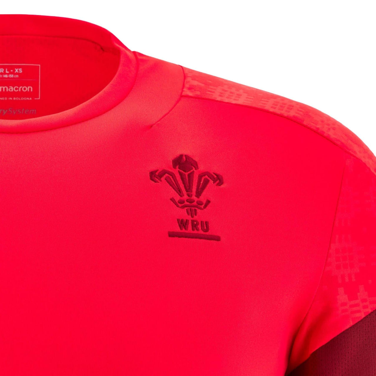 Macron Wales Rugby Junior Training T-Shirt | Red | 2025/26