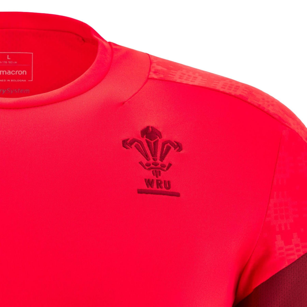Macron Wales Rugby Mens Training T-Shirt | Red | 2025/26