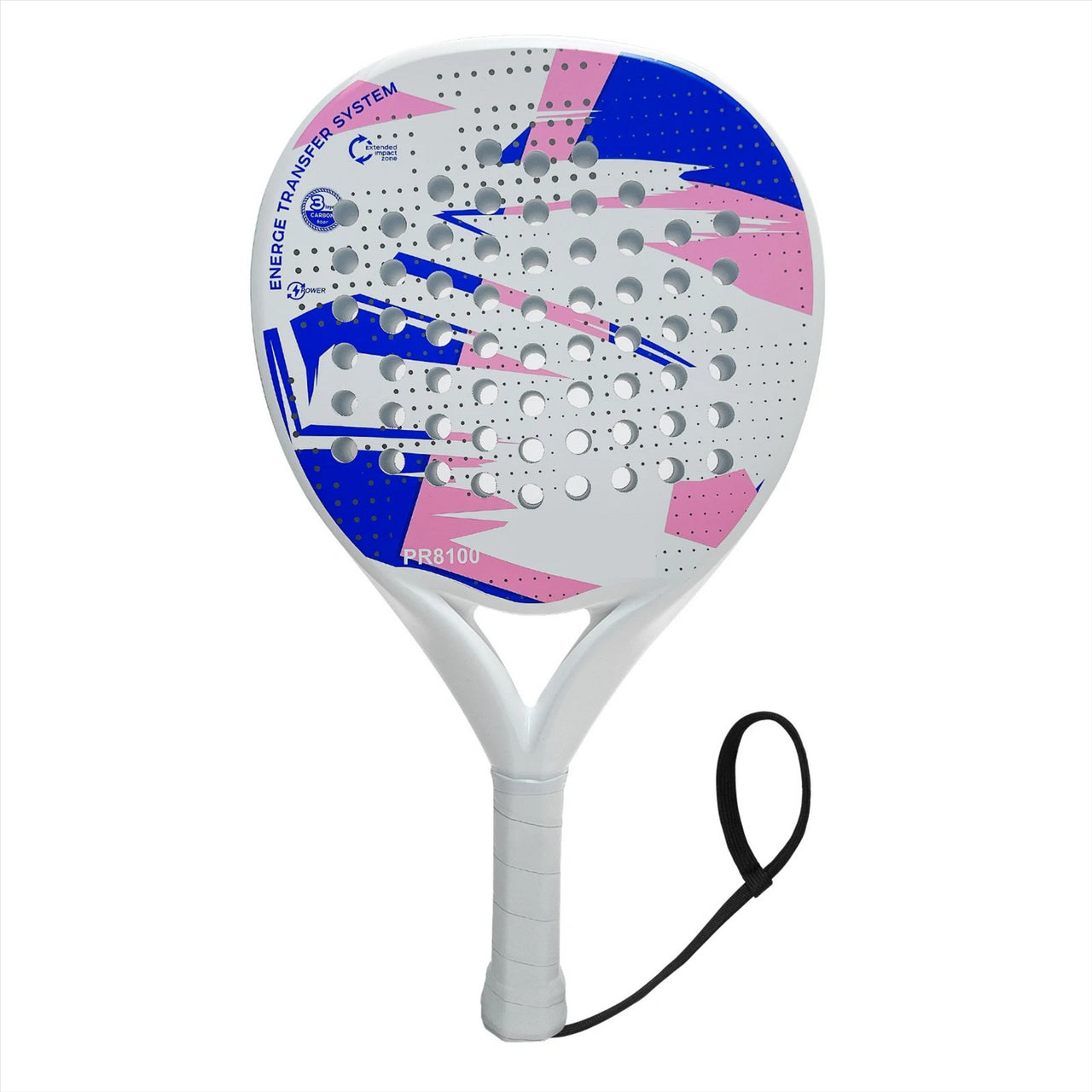 Ianoni PR8100 Carbon Fibre PADEL RACKET - White