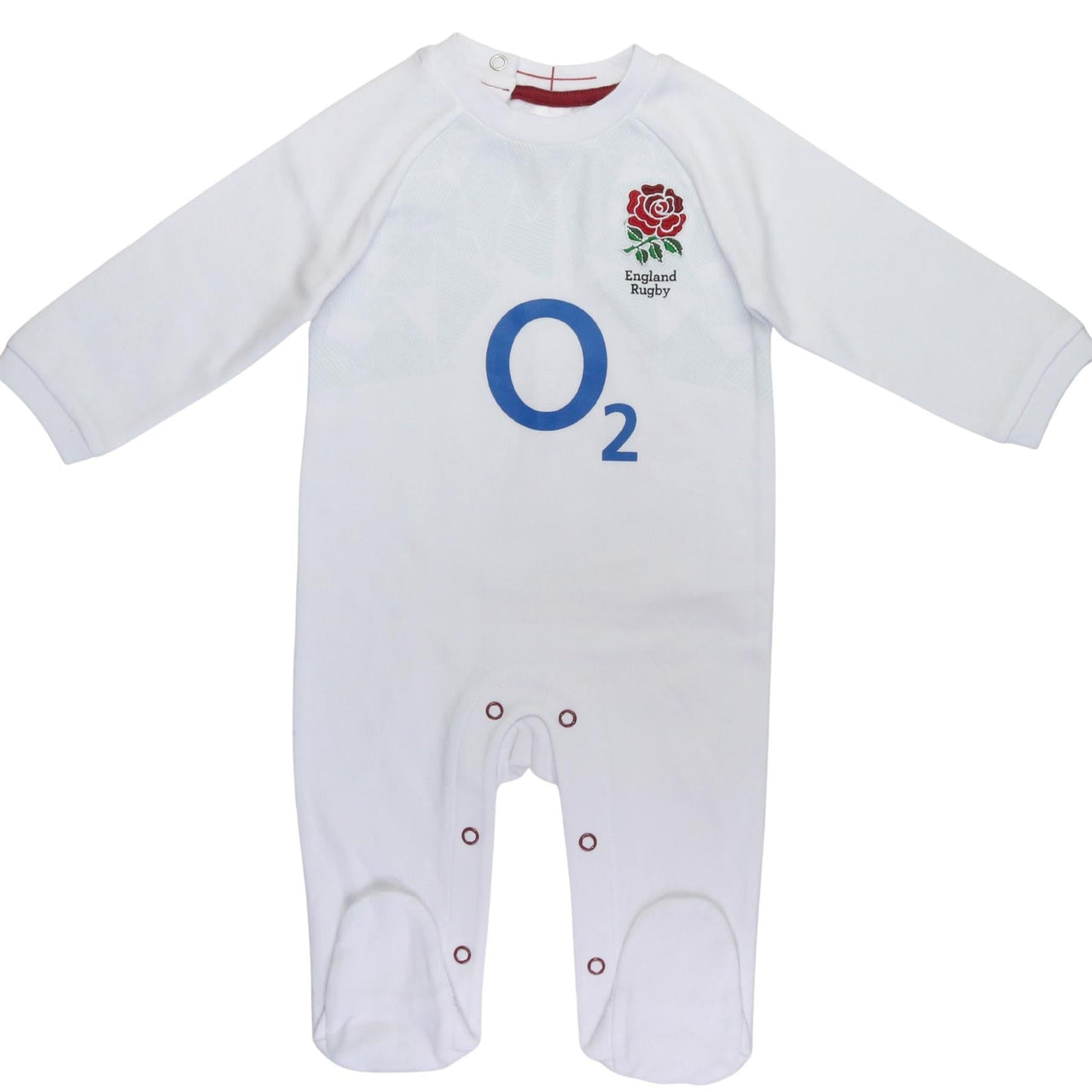 England RFU Rugby Baby Sleepsuit | White | 2023/24