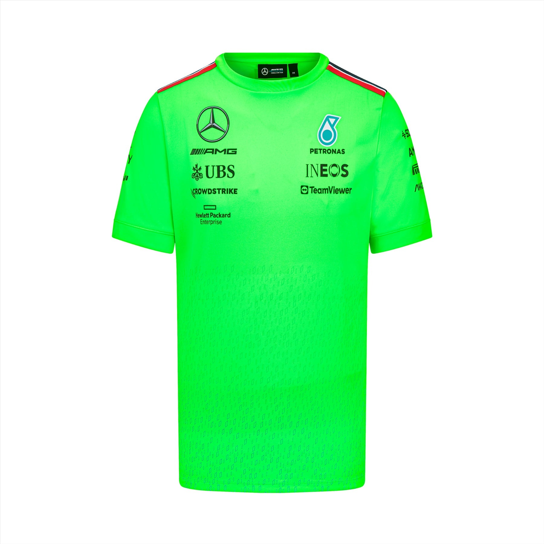 manuskript pouch Vær sød at lade være Mercedes AMG Petronas F1 Men's Set Up T-Shirt | Volt Green | 2023