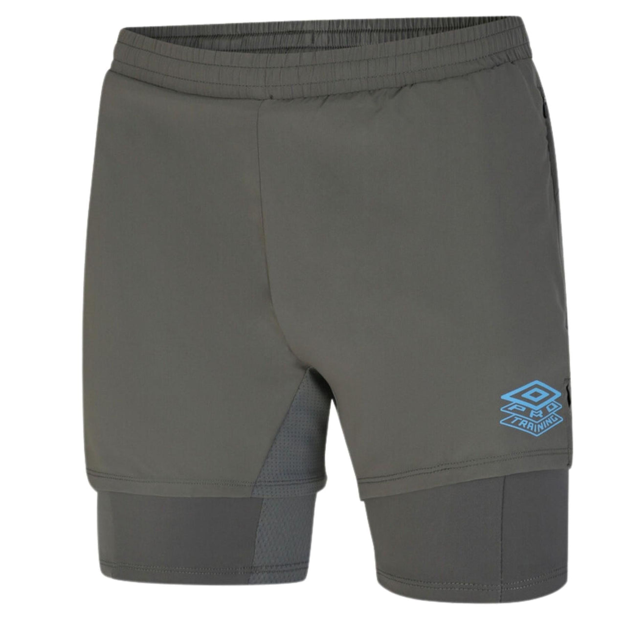 Umbro Mens Pro Training Elite Hybrid Shorts | Gunmetal Grey