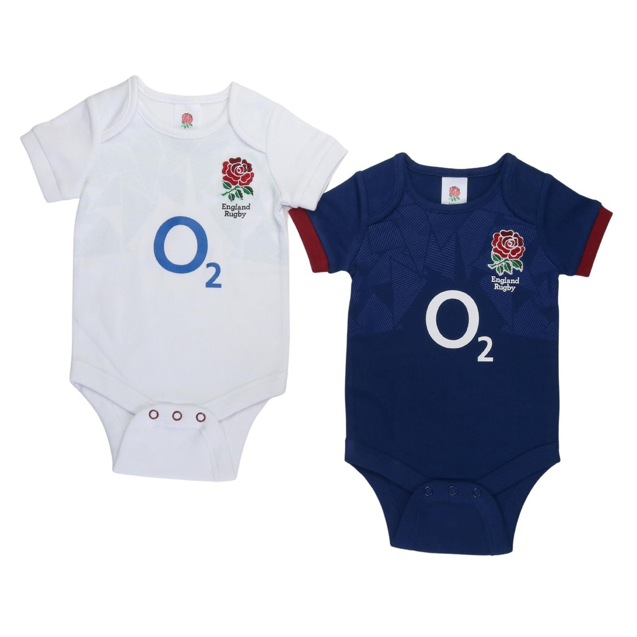 England RFU Rugby Baby 2 Pack Bodysuits | White/Blue | 2023/24