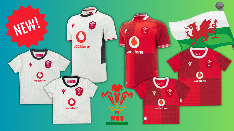 🏉🏴󠁧󠁢󠁷󠁬󠁳󠁿Official Wales Rugby 2025/26 Home & Away Shirts