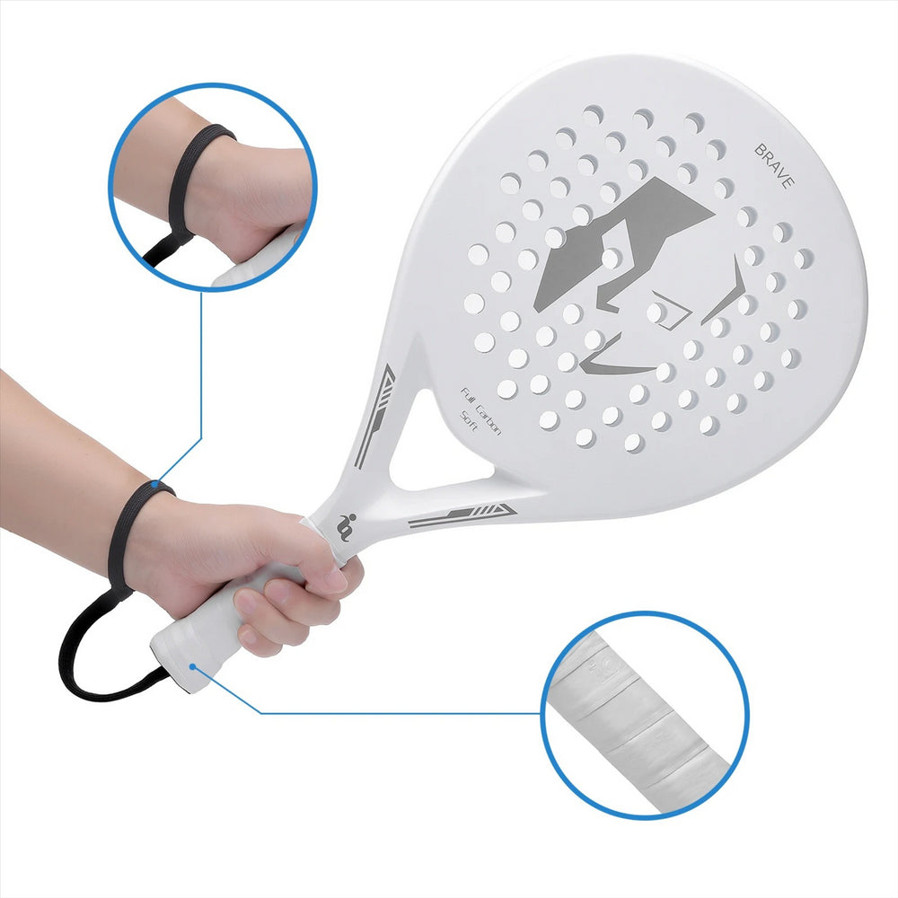 Ianoni PR660 Carbon Fibre PADEL RACKET - White