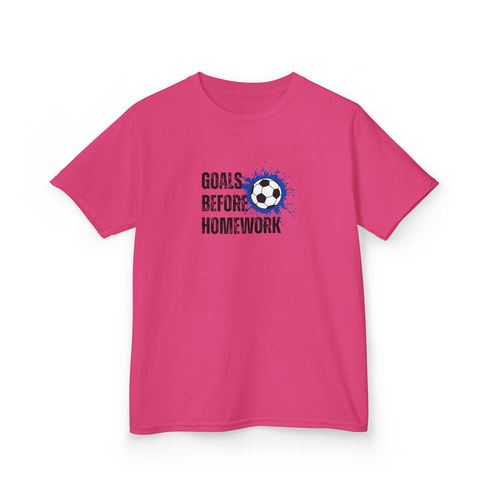Goals Before Homework Junior T-Shirt | Blue