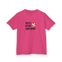 Goals Before Homework Junior T-Shirt | Red