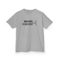 Mud Now, Clean Later Junior Rugby Inspired T-Shirt