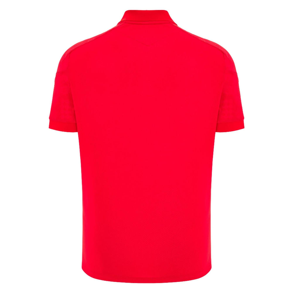 Macron Wales Rugby Mens Travel Polo Shirt | Red | 2025/26