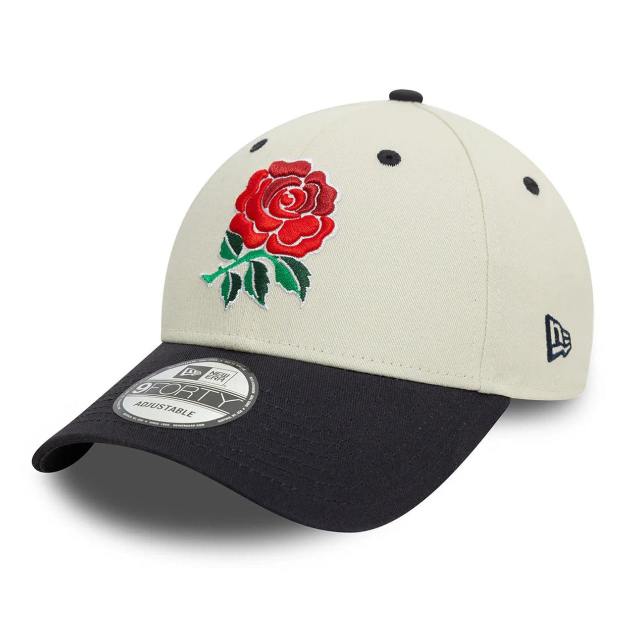 New Era England Rugby Contrast Visor 9Forty Baseball Cap | Stone/Navy