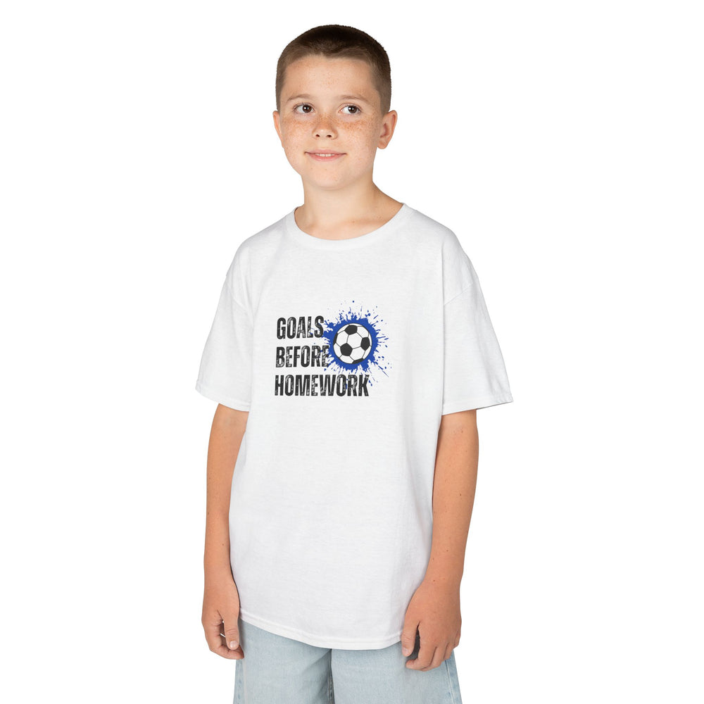Goals Before Homework Junior T-Shirt | Blue