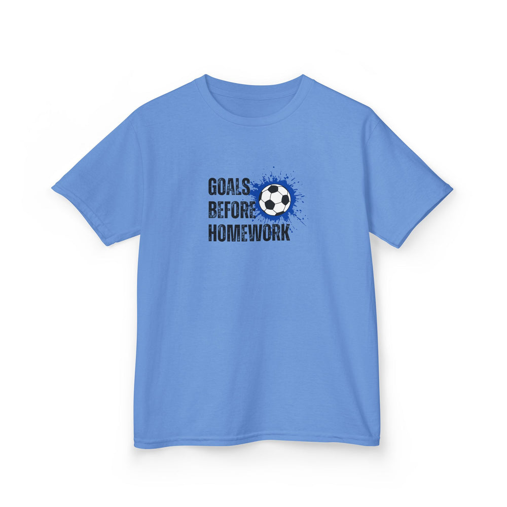 Goals Before Homework Junior T-Shirt | Blue