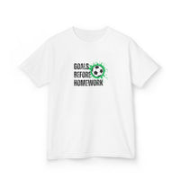 Goals Before Homework Junior T-Shirt | Green