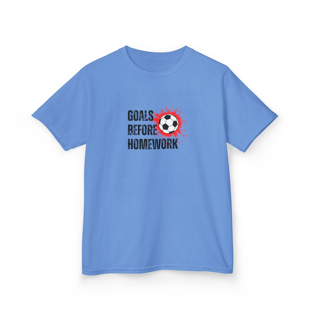 Goals Before Homework Junior T-Shirt | Red