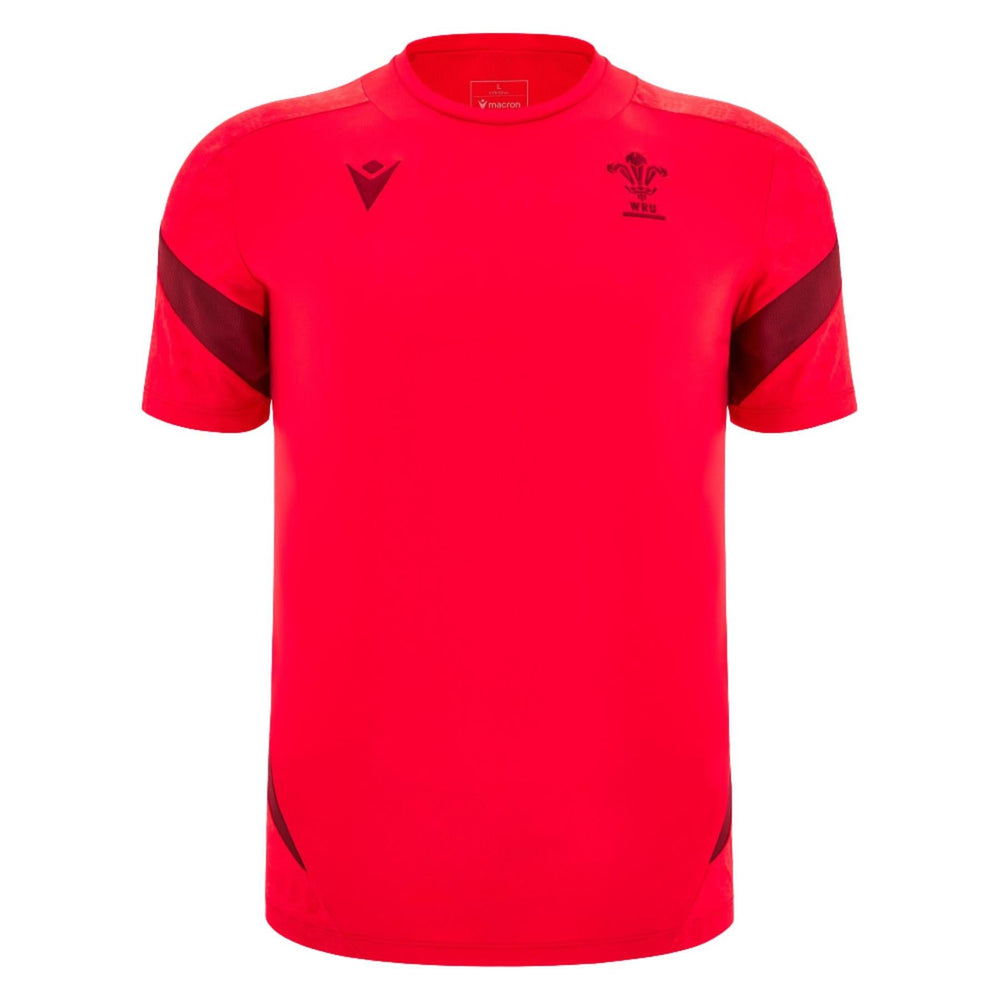 Macron Wales Rugby Mens Training T-Shirt | Red | 2025/26