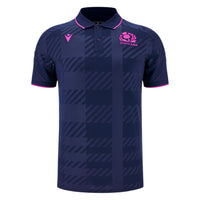 Macron Scotland Rugby Travel Polo Shirt | Navy | 2025/26