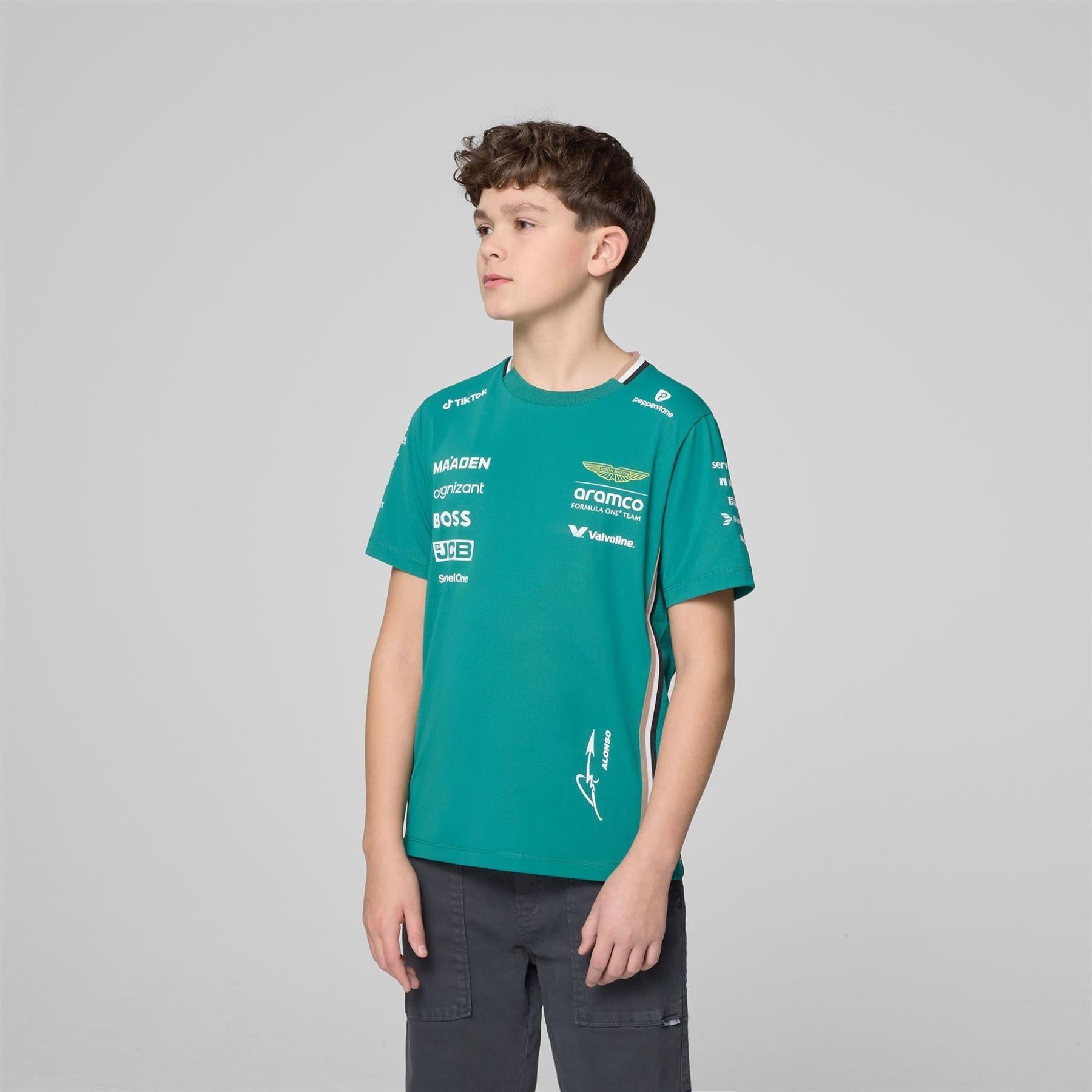 Aston Martin F1 Fernando Alonso Kid's Driver T-Shirt 2025