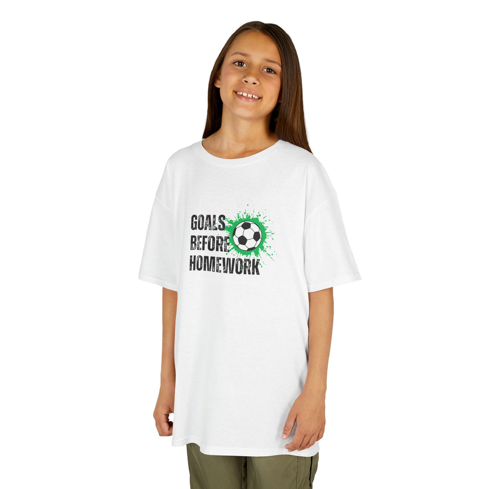 Goals Before Homework Junior T-Shirt | Green