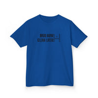 Mud Now, Clean Later Junior Rugby Inspired T-Shirt