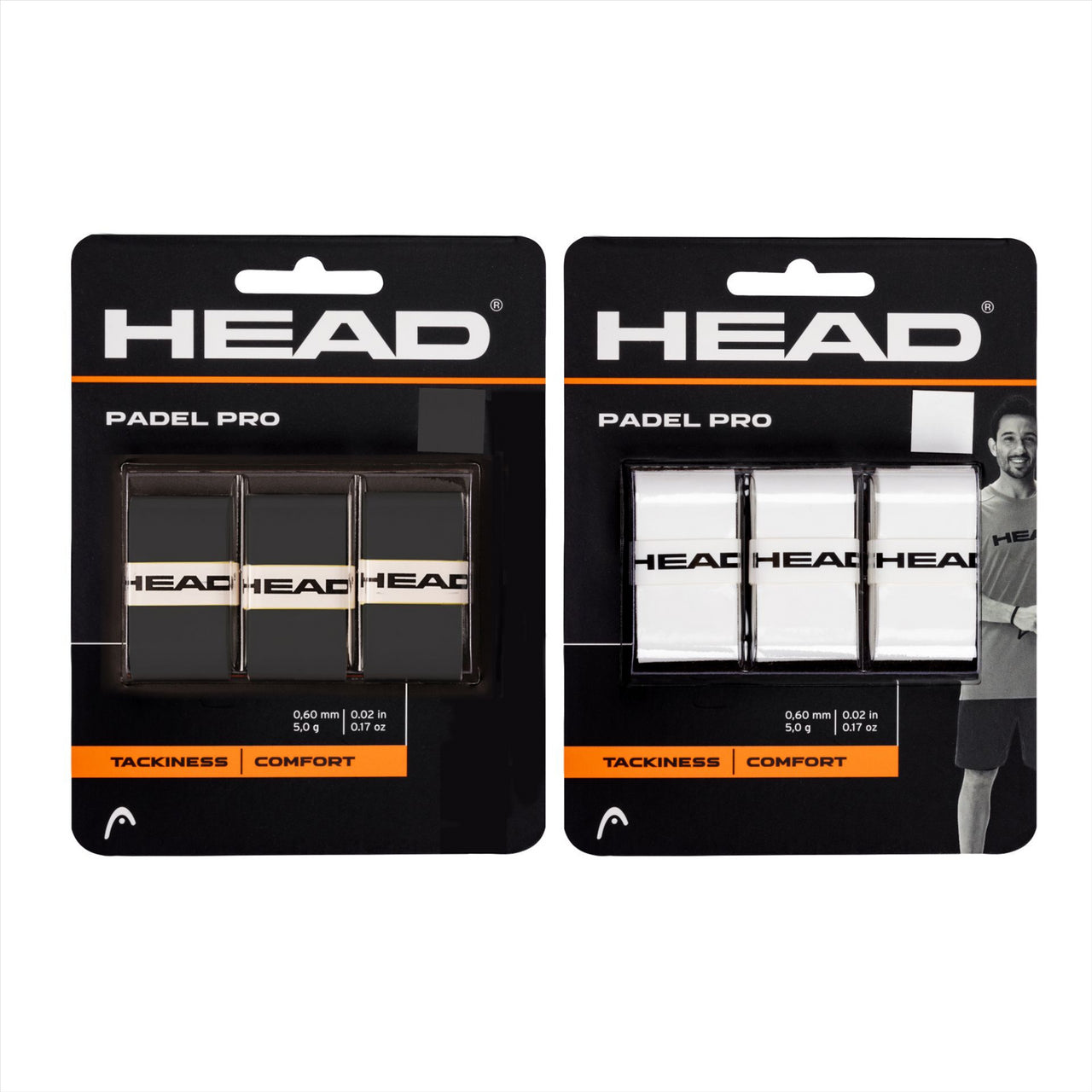 Head Padel Pro Overgrip - Black - Pack of 3