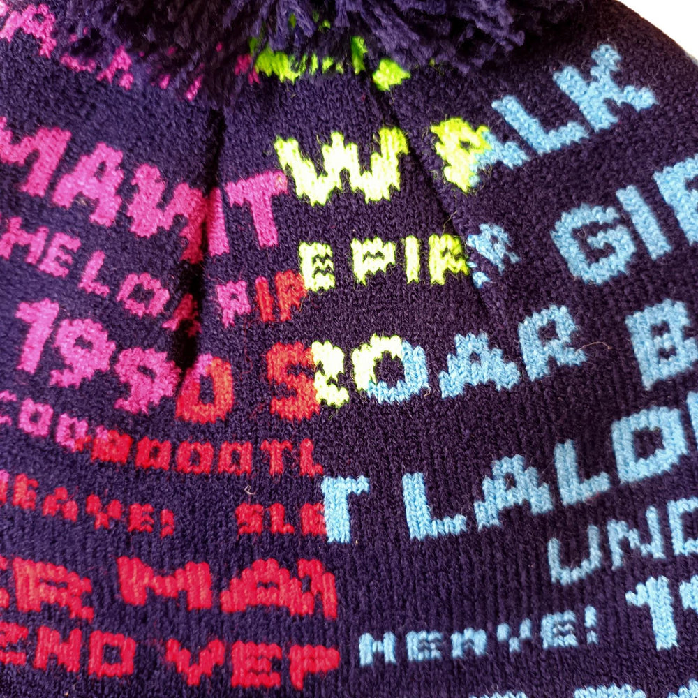 Macron Scotland Rugby Pom Pom Beanie Hat | Navy/Multi | 2025/26 | Adult