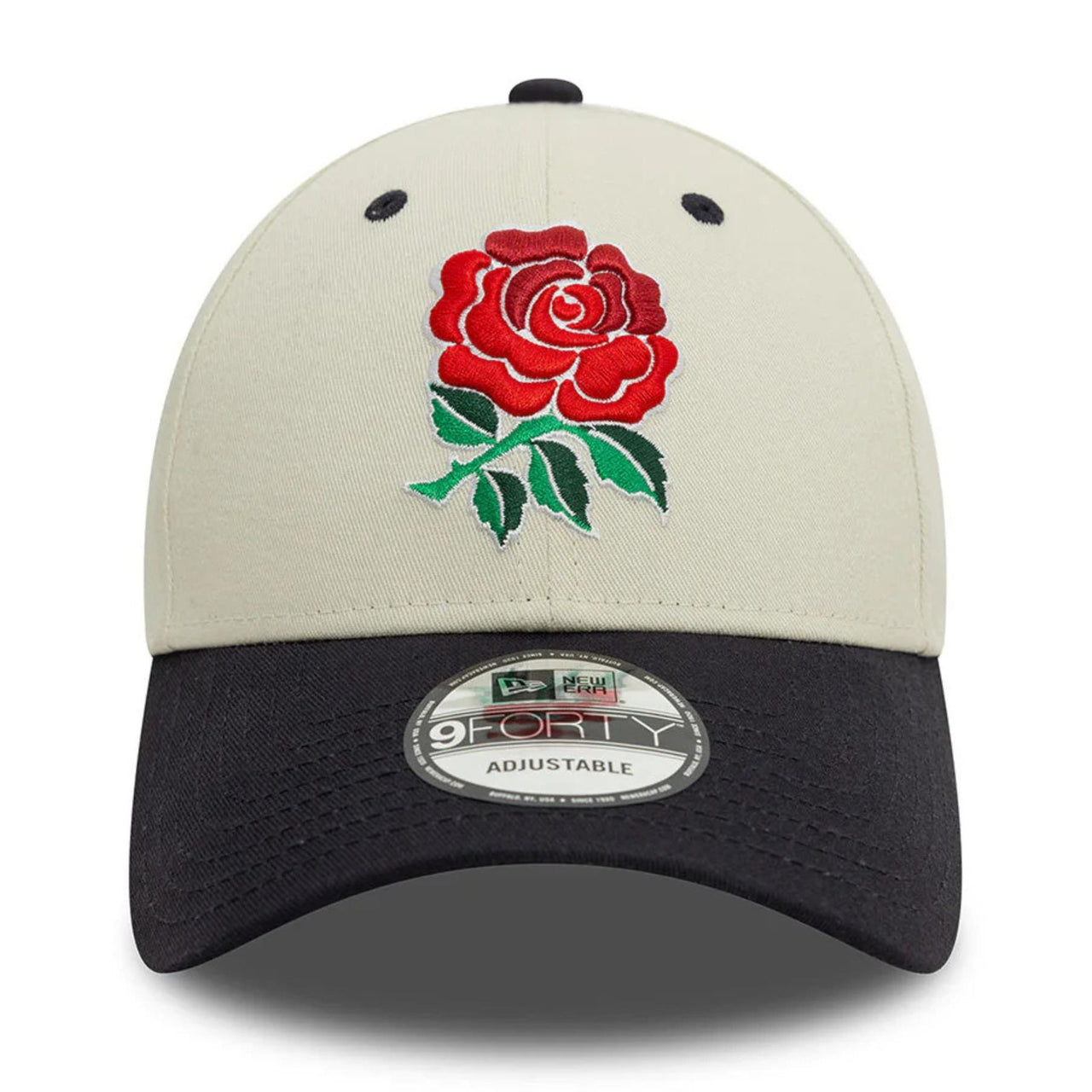 New Era England Rugby Contrast Visor 9Forty Baseball Cap | Stone/Navy