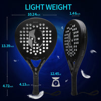 Ianoni PR670 Carbon Fibre PADEL RACKET - Black