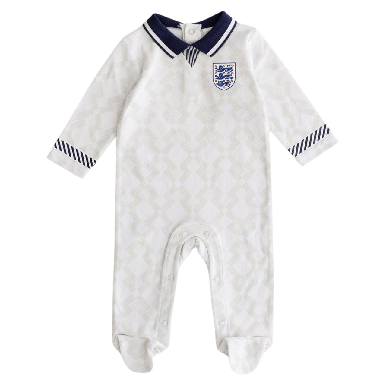England Football 1990 Retro Home Kit Baby Sleepsuit