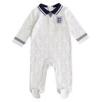 England Football 1990 Retro Home Kit Baby Sleepsuit
