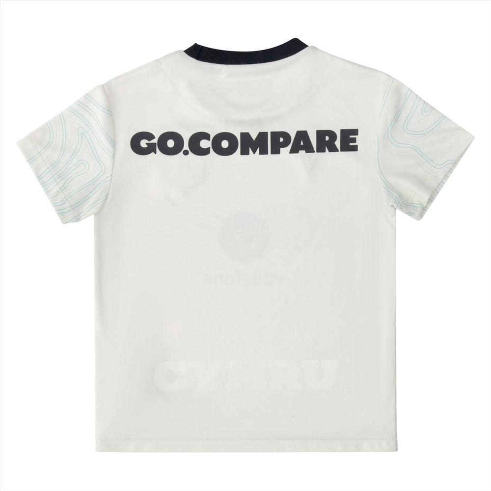 Macron Wales Rugby Kids Away Replica Shirt | Off White | 2025/26