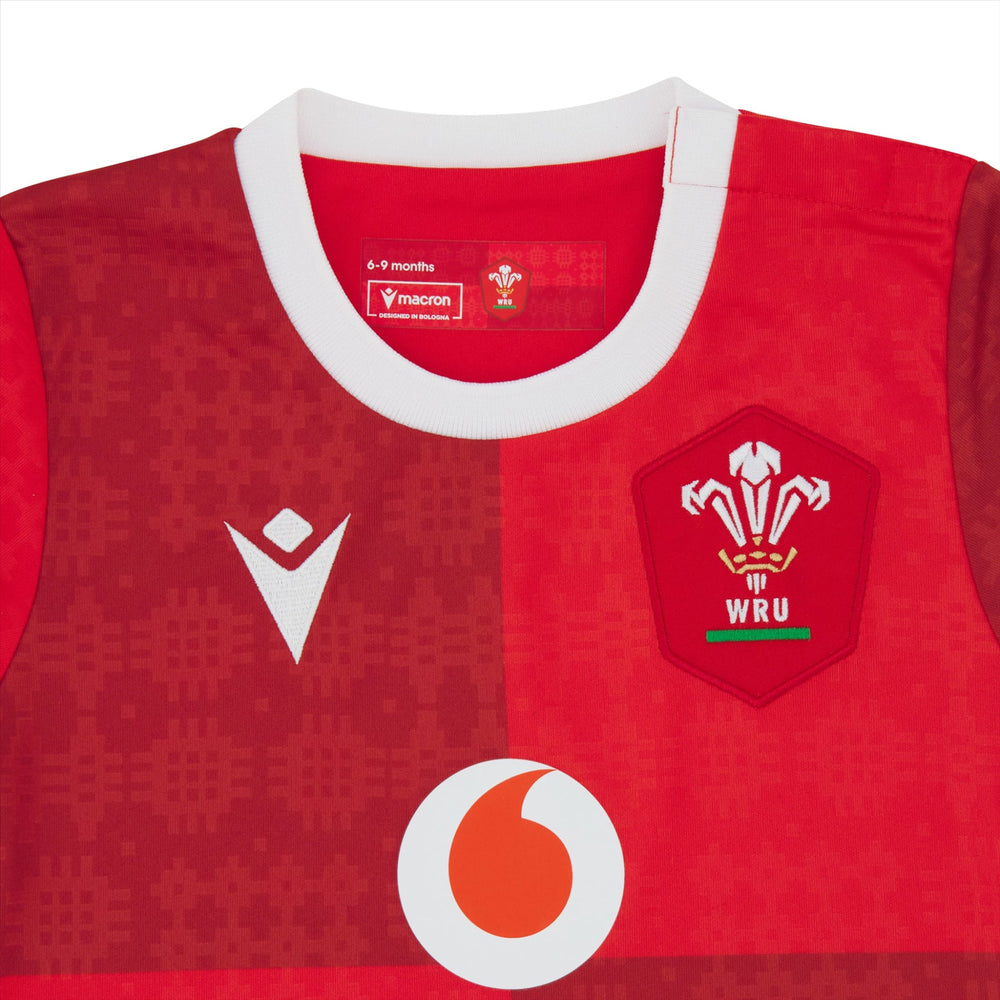 Macron Wales Rugby Baby Home Replica Shirt | Red | 2025/26
