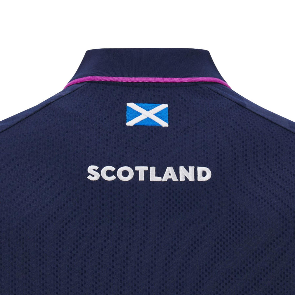 Macron Scotland Rugby Travel Polo Shirt | Navy | 2025/26