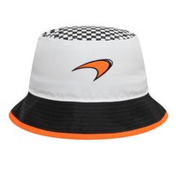 McLaren F1 New Era Checkered Visor Bucket Hat | White | 2025