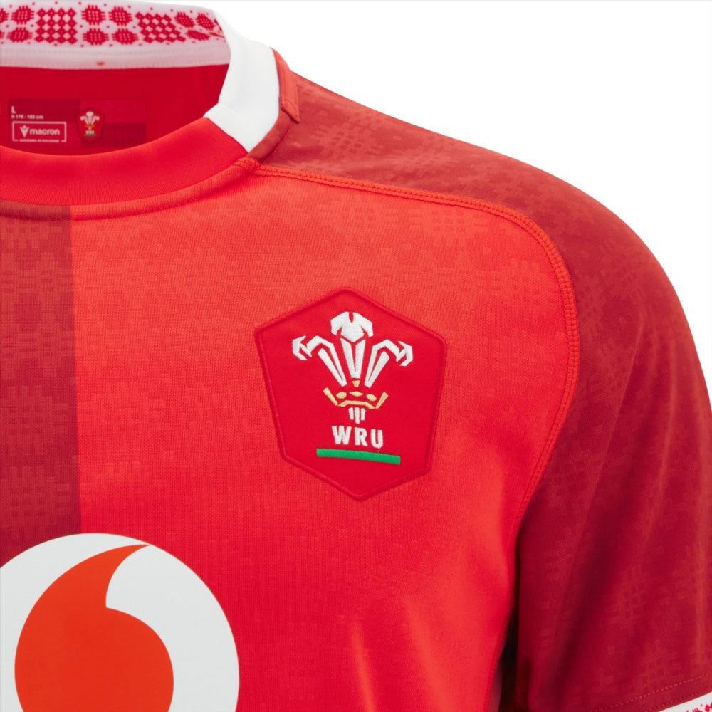 Macron Wales Rugby Mens Home Replica Shirt | Red | 2025/26