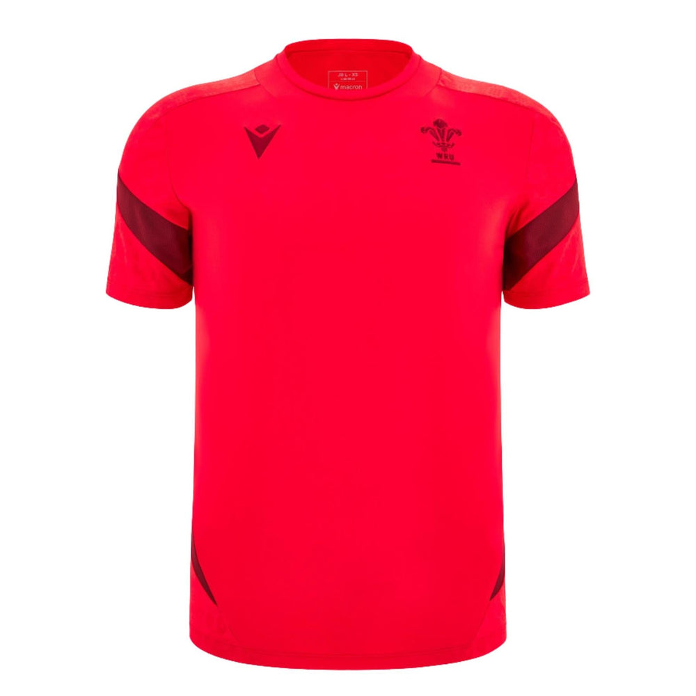 Macron Wales Rugby Junior Training T-Shirt | Red | 2025/26