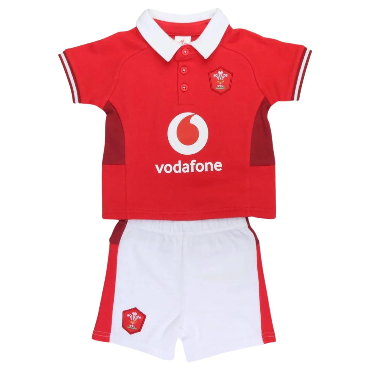 Wales WRU Rugby Baby/Toddler Home T-Shirt & Shorts Set | Red | 2023/24