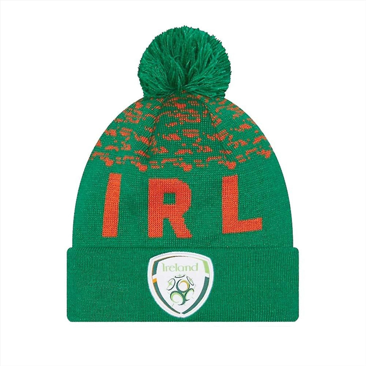 Ireland FAI New Era Marl Cuff Bobble Beanie Hat | Green | 2022/23