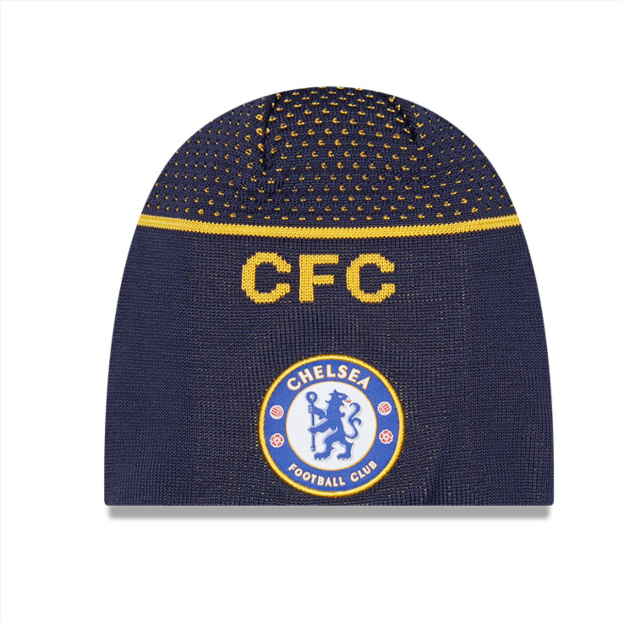 Chelsea FC New Era Engineered Skull Beanie Hat | Navy | 2022/23