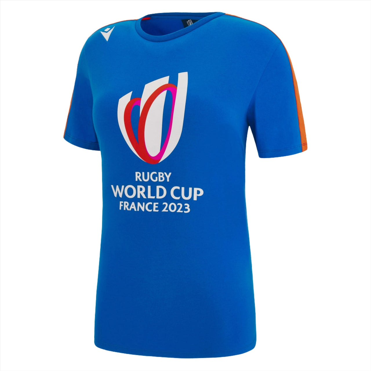 Macron Rugby World Cup 2023 Women's Large Logo T-Shirt | Royal/Red