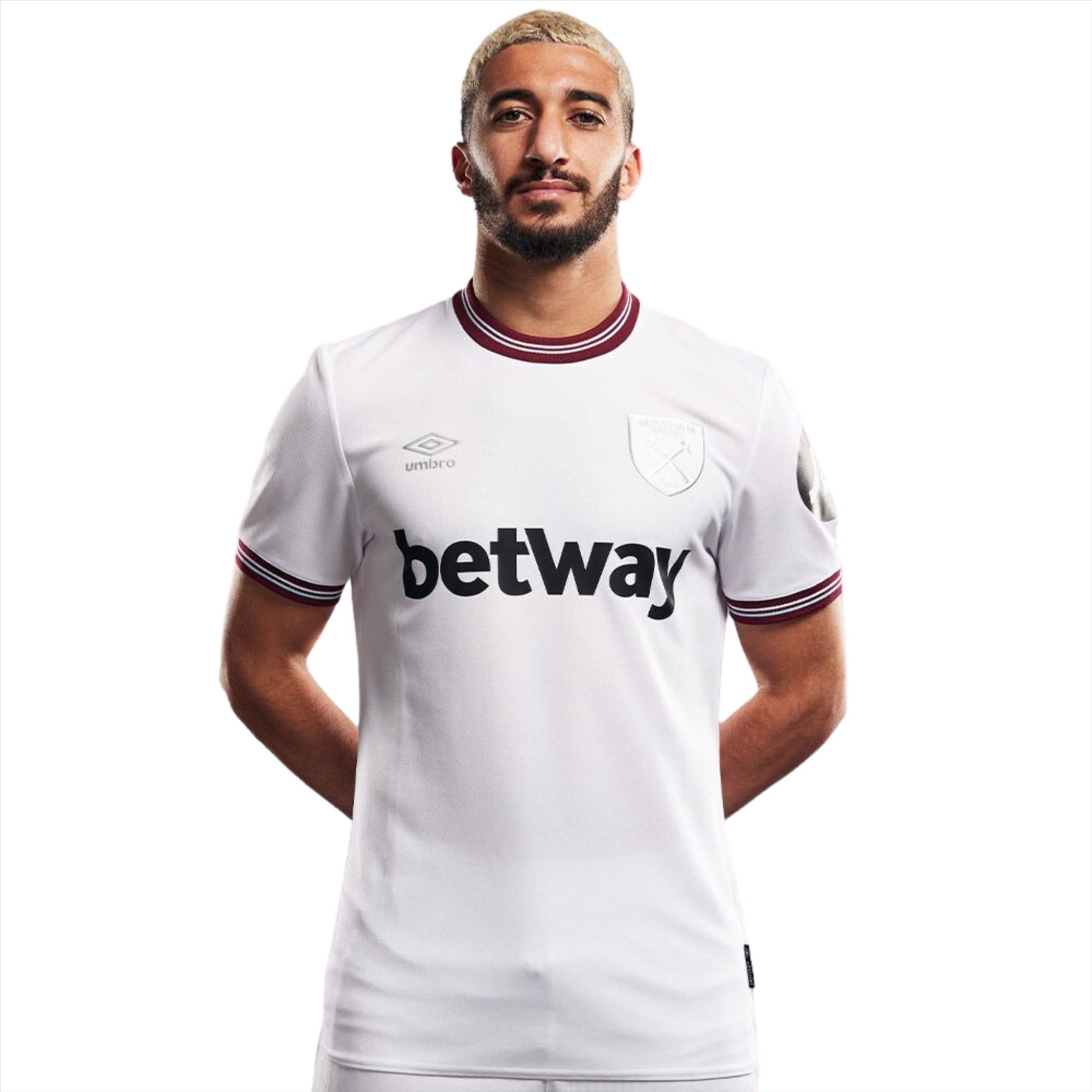 Umbro West Ham United FC Men's Away Shirt White 2023/24