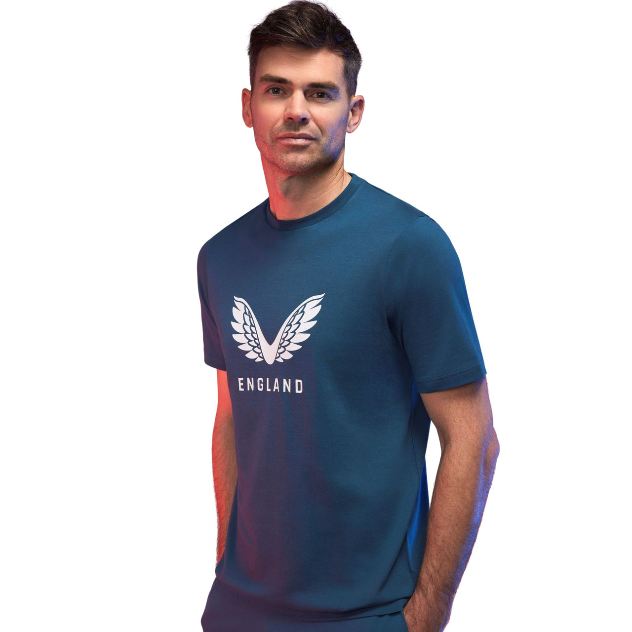 England Cricket Men's Training Cotton T-Shirt | Blue | 2023