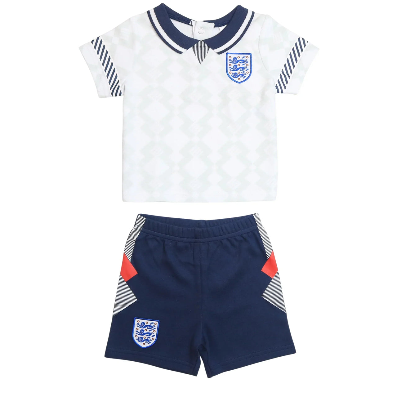 England Football 1990 Retro Home Kit Baby T-Shirt & Shorts Set
