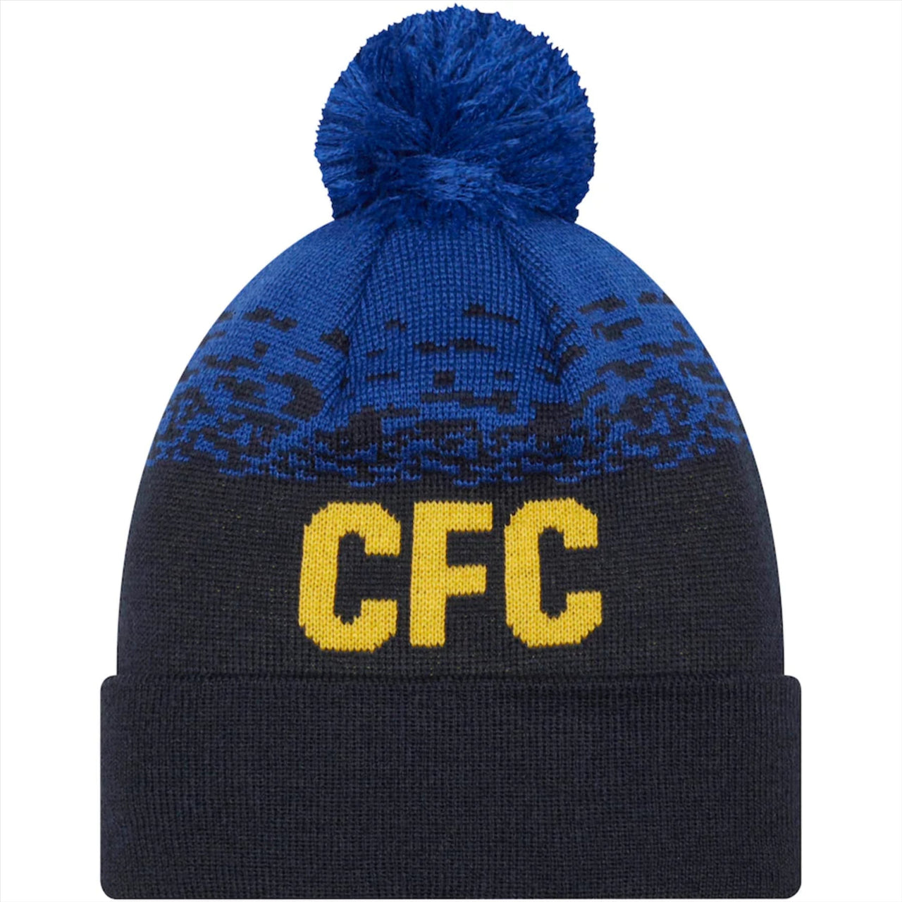 Chelsea FC New Era Marl Cuff Bobble Beanie Hat | Blue | 2022/23